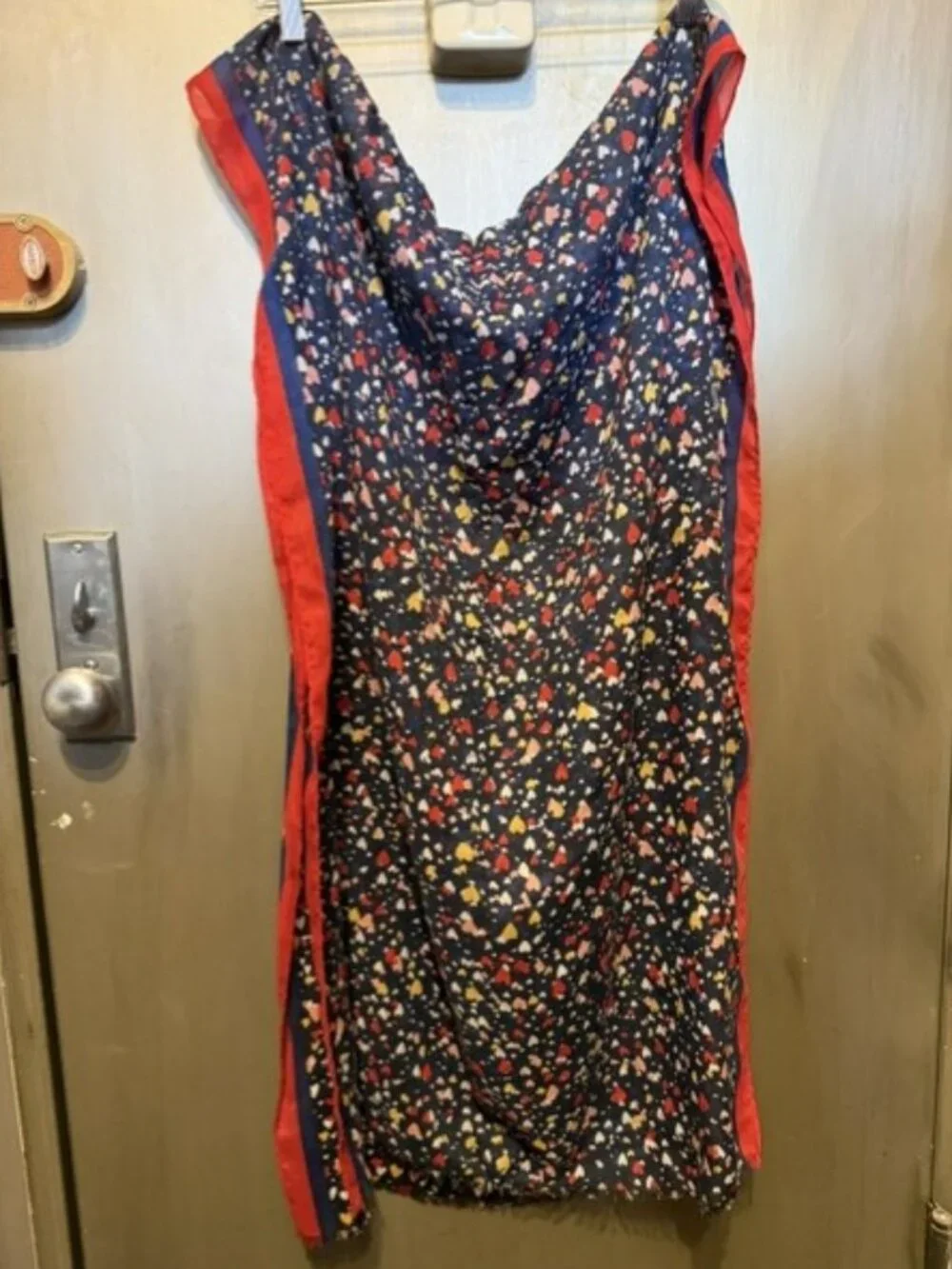 Retro Heart Print oblong Scarf